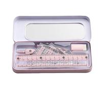 Complete Geometry Kit, Rule, Clips, Rapporteur and Pencil, School Kit for Students and Students, Precise and Sustainable Math Accessories, Ideal Student,