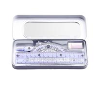 Complete Geometry Kit, Ruler, Square, Protractor and Pencil, School Kit for Middle and High School Students, Accurate and Durable Math Accessory, Ideal Student, Teaching
