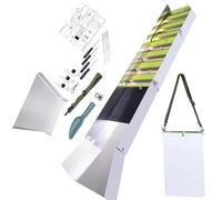 Complete Gold Panning Prospecting Kit with Foldable Sluice Box, Picks, and Accessories for Outdoor Mining