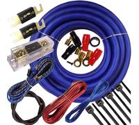 Complete Gravity Elite 0 Gauge Amp Kit Amplifier Install Wiring 0 Ga Wire 5000W to 8000W - Ultra Soft Wire - S1 Kit Blue - for Installer and DIY Hobbyist - Perfect for Car/Truck/Motorcycle/RV/ATV