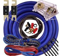 Complete Gravity Elite 0 Gauge Amp Kit Amplifier Install Wiring 0 Ga Wire 5000W to 8000W - Ultra Soft Wire - S1 Kit Blue - for Installer and DIY Hobbyist - Perfect for Car/Truck/Motorcycle/RV/ATV