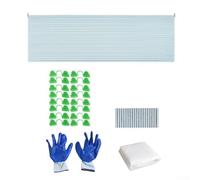 Complete Greenhouse Hoops Kit, 63/124Pcs Fiberglass Garden Stakes with Gloves & Net, Rust-Free Plant Support for Raised Beds, DIY Grow Tunnel Frame(C)