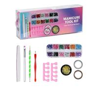 Complete Grooming Set Nails File Set with Clippers Scissors Cuticle Pusher for Beginners and Daily Care Nails Polish