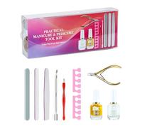 Complete Grooming Set Nails File Set with Clippers Scissors Cuticle Pusher for Beginners and Daily Care Nails Polish