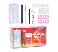 Complete Grooming Set Nails File Set with Clippers Scissors Cuticle Pusher for Beginners and Daily Care Nails Polish