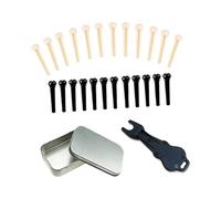 Complete Guitar Bridge Hardware Set ABS Bridge Pins Saddles and Metal Puller Tool Suitable for Quick String Changes Acoustic Guitar Bridge Pins Metal Bridge Pin Remover Guitar Saddles