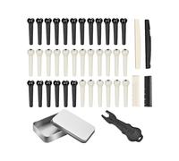 Complete Guitar Bridge Hardware Set ABS Bridge Pins Saddles And Metal Puller Tool Suitable For Quick String Changes Guitar Tool Set