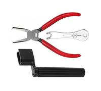 Complete Guitar Care Accessories with Fret Mounting Plier, Comfortable Puller, ABS Texture Guitar Tool Set Pin Puller Guitar Set Guitar Tool