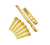 Complete Guitar String Anchors Set with Tuning Pegs and Sized 74mm/43mm Brass Bridge Component Texture Acoustic Guitar Nut Saddles