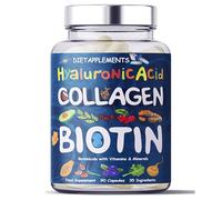 Complete Hair & Skin Support Formula: Biotin High Strength with Marine Collagen, Hyaluronic Acid, 35 Ingredients, Advanced Vitamins & Minerals for Nails & Bones - 90 Capsules - UK Made, GMP Certified
