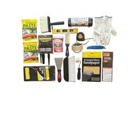 Complete Home Decorating Kit - 22 Piece DIY Set with Wallpapering & Painting Tools Traditional Style Metal & Plastic Materials All Brand Products for Home Renovation, Interior Design Projects