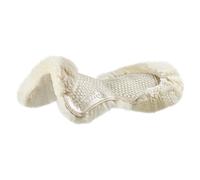 Acavallo Gel Pad Massage with Sheepskin Underside, Colour/Fur Colour: Transparent/White