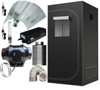 Complete Indoor Hydroponics Growing Kit with Grow Tent, 600 Watt HPS Light, Carbon Filter, Fan (80 x 80 x 160 cm)