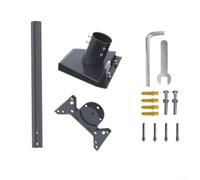 Complete Installation Solution for Starlink Adjustable Wall/Roof Bracket and Pipe Adapter (Black-A)