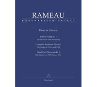 Complete Keyboard Works Volume I Harpsichord, Piano Music Rameau Baerenreiter Ge