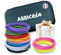 Complete Kit with Hard Bag, 10 x 5 m P ilaments, Finger Protectors and Instructions in French | Safe, Non-Toxic, Children's Gift for Arts and Crafts | Surprise Gift Present Inside