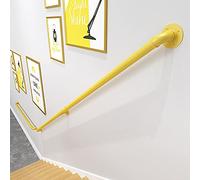 Complete Kit Yellow Industrial Pipe with Wall Mount Perfect for Indoor/Outdoor Loft Decor 13 Feet Long Stylish Home Wall Support Solution