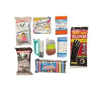 Complete Kitchen & Bathroom Cleaning Bundle - Food Surface Wipes, Stainless Steel Wipes, Heavy Duty Gloves, Scouring Pads, All Purpose Cloths, Sponge Scourers & Brushes for Household Deep Cleaning