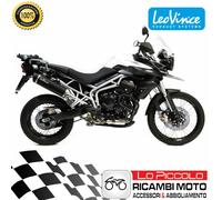 Complete LeoVince Black Stainless Steel Slip-On Triumph Tiger 800 XC 2012