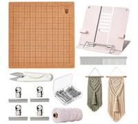 Complete Macrame Set, DIY Latch Board, Grid Board with Stand