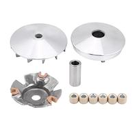 Complete Motorcycle Clutch Assembly Variator Kit Performance Upgrade Direct Replacement for GY6 Scooter Roller 125cc 150cc 157QMJ Silver Metal Durable