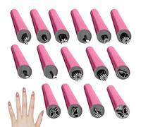 Complete Nail Stamp - With 15 Pens with Different Patterns, Ideal for Applying Designs to False Nails | Perfect for Creative People Who Want to Change Their Manic Style