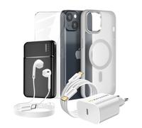 Complete Pack for iPhone 14 Case, Glass, power supply, External Battery,