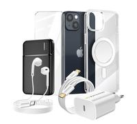 Complete Pack for iPhone 14 Case, Glass, power supply, External Battery,