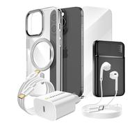 Complete Pack for iPhone 15 Pro Case, Glass, power supply, External Battery,