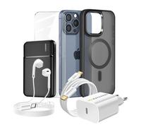 Complete Pack for iPhone 15 Pro Max Case, Glass, power supply, External Battery,