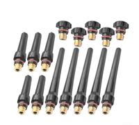 Complete Package of For TIG Torch Components Featuring Key Sizes in a Total of Fifteen Pieces Designed to Meet the Needs of Professional Welders