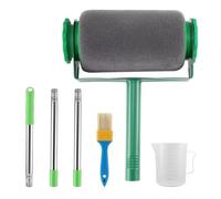 Complete Painting Set Includes Adjustable Rods and Detachable Covers for Indoor Projects High Reach Paint Roller
