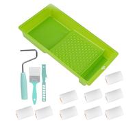Complete Painting Set with 13 Drywalls Texture Rollers and Roller Frame for Wall Surfaces Finishes Daily Use Wall and Ceiling Painting