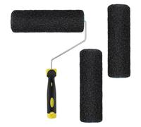 Complete Painting Set with 3 Drywalls Texture Rollers and Roller Frame for Wall Surfaces Finishes Daily Use Painting Supplies