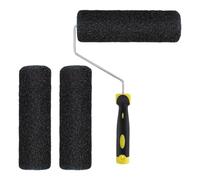 Complete Painting Set with 3 Drywalls Texture Rollers and Roller Frame for Wall Surfaces Finishes Daily Use Paint Roller