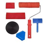 Complete Painting Set with Drywalls Texture Rollers and Roller Frame for Wall Surfaces Finishes Daily Use Painting Supplies