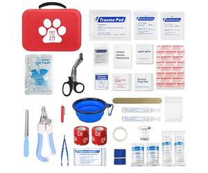 Complete Pet First Aid Kit - 101 Items for Total Protection of Your Pet