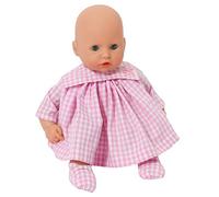 COMPLETE PINK GINGHAM DRESS/NAPPY/BOOTEES OUTFIT FOR 12-14 INCH [30-35 cm] DOLL SUCH AS GOTZ,COROLLE,ZAPF,MY LITTLE BABY BORN,MY FIRST BABY ANNABELL. FROM FRILLY LILY[DOLL NOT INCLUDED]