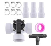 Complete Pool Bypass Valves Connection Set 12Pcs Including Stainless Steel Hose Clamps Suitable for Filtration Systems Multiple Size Pool Bypass Adapter Set