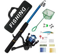 Complete Portable Star Rod Combo Kit, Lightweight Telescopic with Spool, Compact Carrier Bag, Beginner Equipment - | Travel Equipment to the Aper