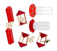 Complete Poultry Feeder and Waterer Package Contains Small Roosting Perch for Proper Bird Growth Chick Starter Set