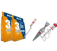 Complete Professional Grouting / Pointing Kit - 10Kg Pointing Mortar Cream, 10mm Tuck Pointing Trowel, Bag And 80mm Mixer