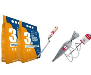 Complete Professional Grouting / Pointing Kit - 10Kg Pointing Mortar Cream, 10mm Tuck Pointing Trowel, Bag And 80mm Mixer