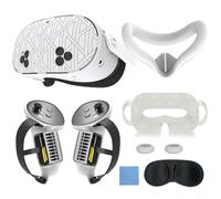 Complete Protection Solution for Meta For Quest 3s Silicone Cover Set with Essential Accessories (white)