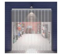 Complete PVC Strip Curtain Kit Clear Plastic Freezer Curtains for Supermarkets & Shops Easy Access Doorway Solution (75x260cm 29.53x102.3in)