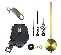 Complete Quartz Ticking Replacement Pendulum Clock Movement Mechanism Motor Parts DIY Repair (98mm Black Hands)