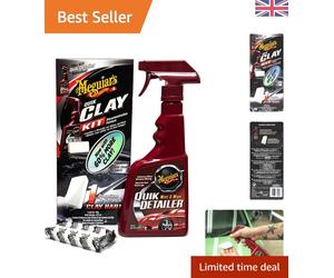 Complete Quik Clay Bar Starter Kit - 80g Clay & Detailing Spray for Your Vehicle