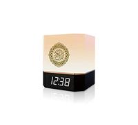 Complete Quran Speaker with Lamp, Clock, 14 Language translations, 18 Reciters, Azaan Settings And Mobile APP Control