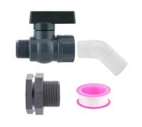 Complete Rain Barrels Spigot Faucet Systems 2 PVC Ball Valves Garden Hose Connectors for Rainwater Collection Harvesting Easy Installation Rainwater Tap