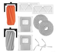 Complete Replacement Kit for DJI for Robo S A P Including Main Roller Brush Side Brushes Filter Mop Cloths and Dust Bags Compatible with for RoboVac Series Cleaning Tools Accessory Set(A)